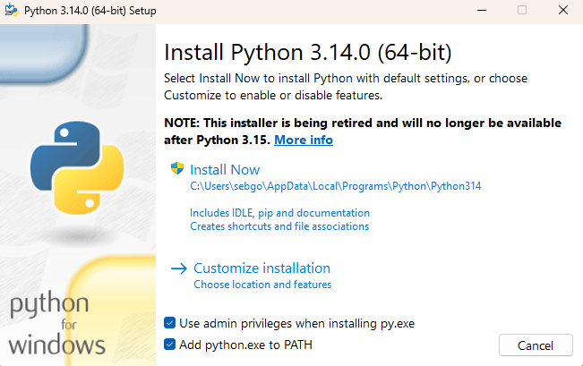 Instalador de Python