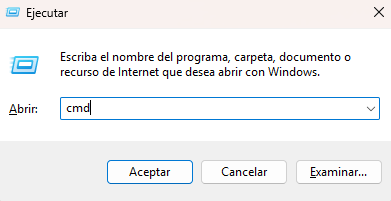 Abrir la consola con Ejecutar